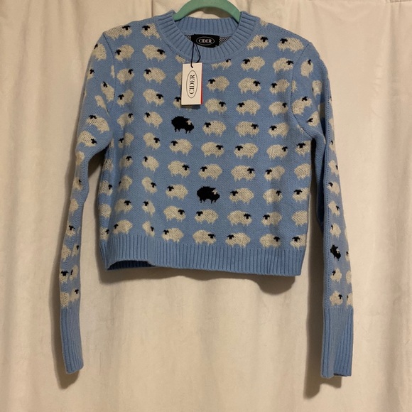 Cider Sweaters Cider Counting Sheep Sky Blue Sweater Inspired By